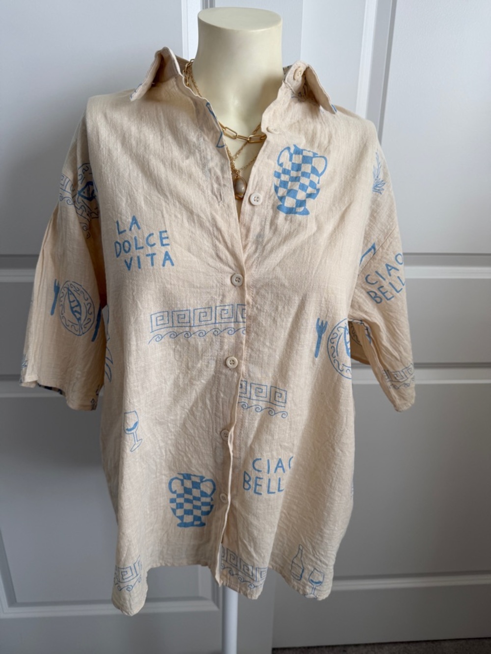 Billy J 100% Cotton Blouse-Large La Dolce Vida